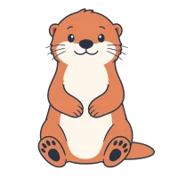 evvnly's sea otter mascot smiling happily